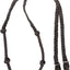 Martin Saddlery Braided Nylon Barrel Rein with Knots 1 - inch Thick Buckle Snap Ends, Black - Hooves and Paws