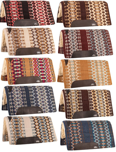 Classic Equine Sensorflex Wool Straight Top Saddle Pad, 3/4 - inch Thick 32 - inch x 34 - inch - Hooves and Paws