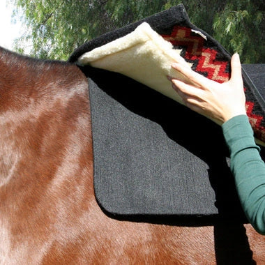 Professionals Choice 30 x 30 Western Saddle Pad Liner - 1/4" Needle Punch 80% Wool Blend