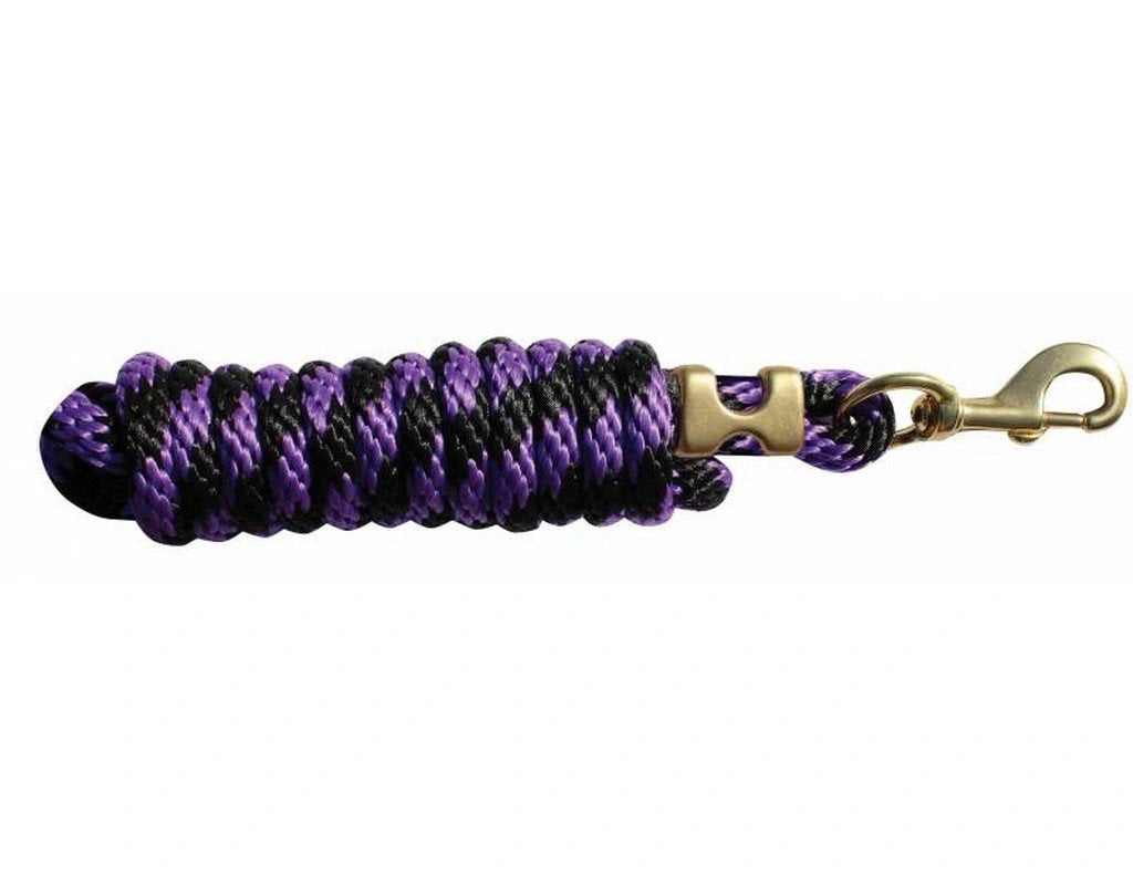 Professional's Choice 10ft Poly Lead Rope - Durable Polyester Horse Lead with Heavy-Duty Plunger Latch Hook - 10ft