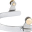 Weaver Leather Men's Roping Spurs - Chrome-Plated Steel, 1-3/4" Shank, 1/2" Band, 10-Point Rowel (Pair)