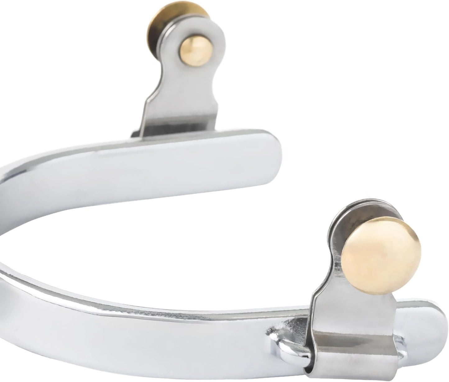 Weaver Leather Men's Roping Spurs - Chrome-Plated Steel, 1-3/4" Shank, 1/2" Band, 10-Point Rowel (Pair)