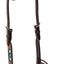 Weaver Leather Turquoise Diamond Beaded Headstall - Dark Oil