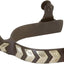 Weaver Leather Men's Show Spurs with German Silver Chevron Trim - 1-1/4" Shank, 3/4" Band, 6-Point Rowel