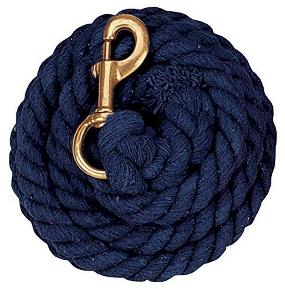 Weaver Leather Equine Performance Soft Grip Cotton Lead Rope with Brass Snap - 5/8" x 10'