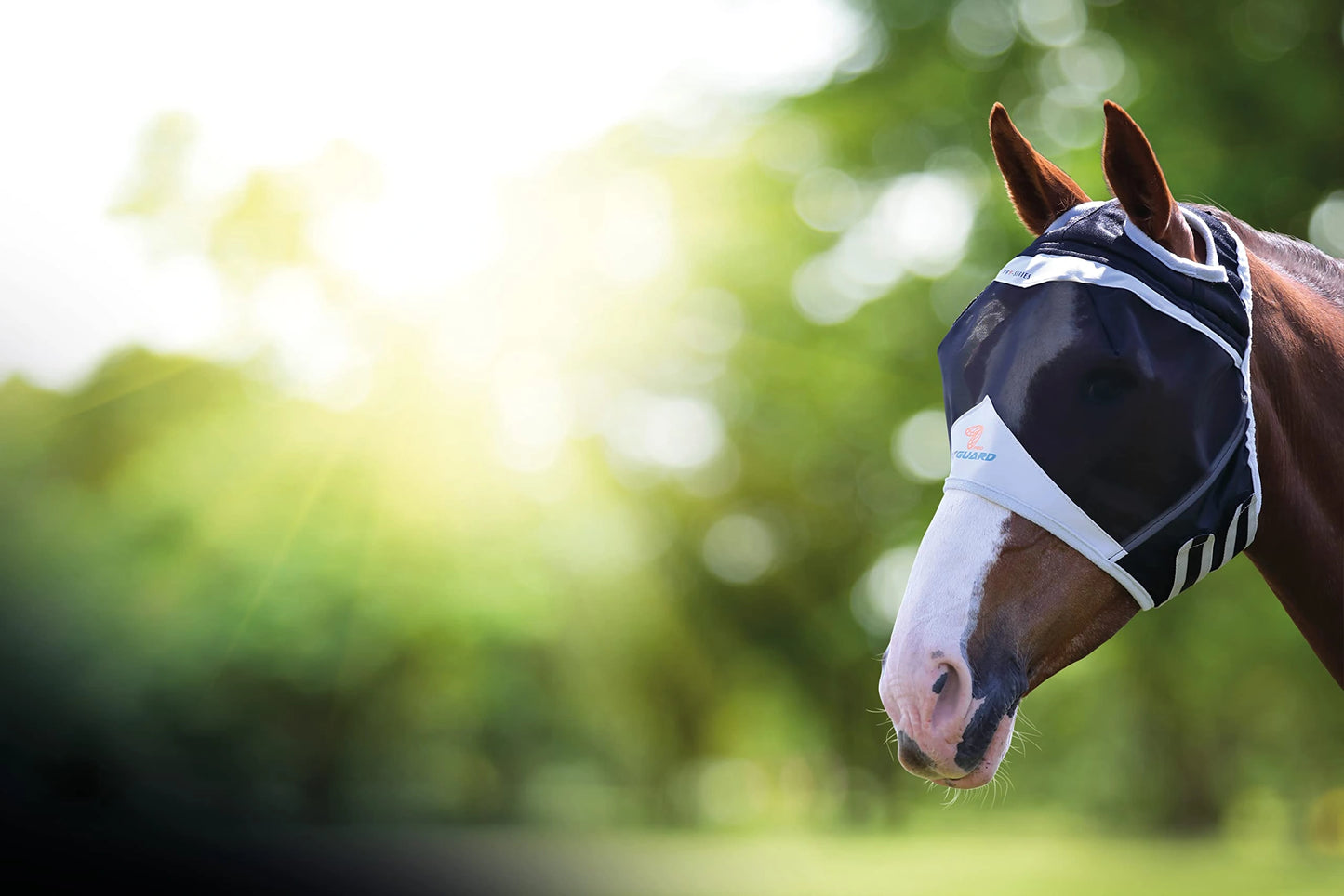 Shires Fine Mesh Horse Equine Fly Mask with Ear Holes 60% UV Protection