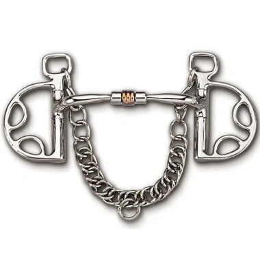 Myler Kimberwick With Stainless Steel English Comfort Snaffle With Copper Roller 5 Inch Mouth Copper Inlay Mb 03 - Hooves and Paws