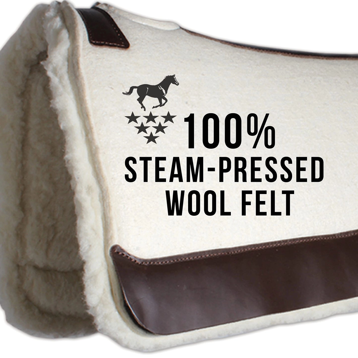 Professional's Choice 100% Wool Felt Contoured Saddle Pad - Pressure Relief & Comfort