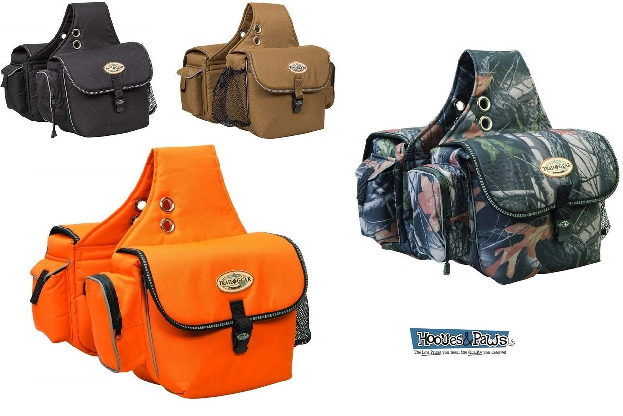 Weaver Leather Trail Gear Horse Equine Saddle Bag - Hooves and Paws