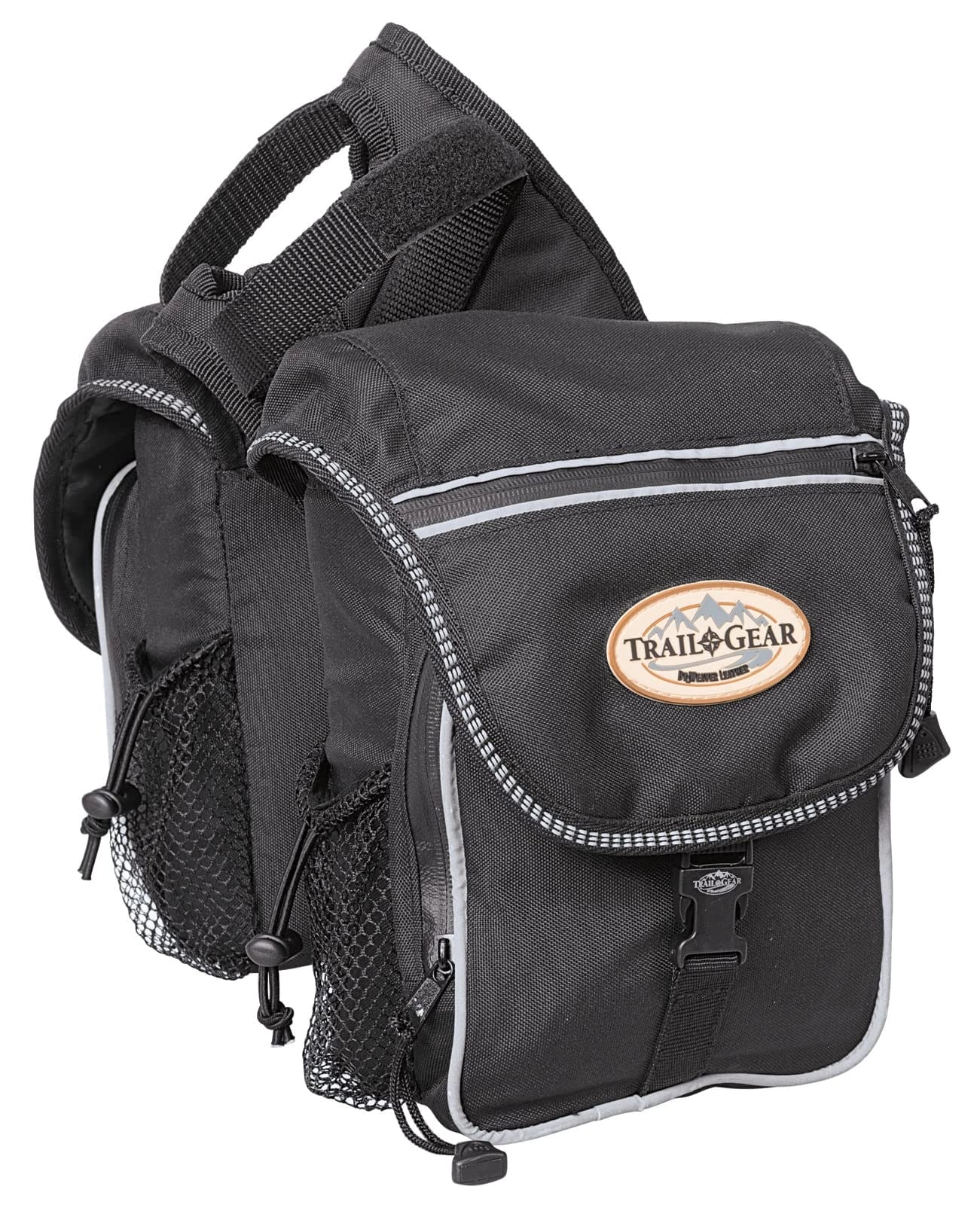 Weaver Leather Trail Gear Pommel Bag - 6" L x 3.5" W x 10" H - Weather-Resistant 600D Polyester