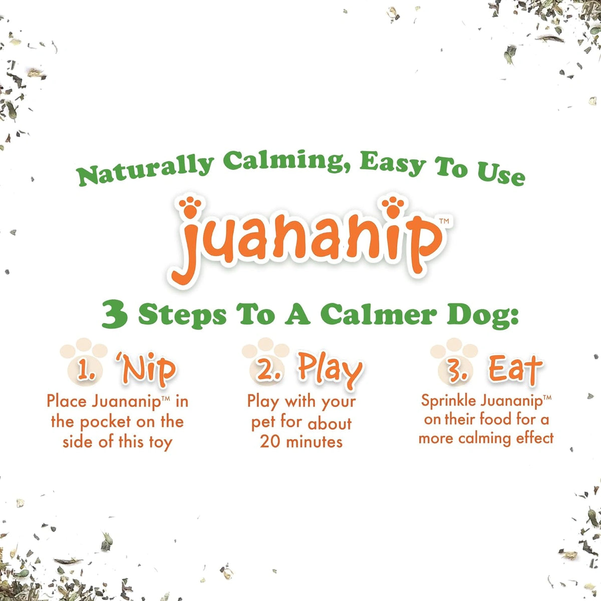 Doggijuana Refillable Premium Organic USA Catnip Dog Toy Naturally Calming - Hooves and Paws