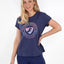 Shires Equine Aubrion Croxley Riding T-Shirt Dark Navy Shirt Ladies 8160 - Hooves and Paws