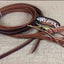 Weaver Leather Doubled & Stitched Hermann Oak Russet Harness Leather Reins with Latigo Liner - 1/2" x 8'