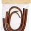 Weaver Water Tie Ends with Burgundy Latigo Ties - Size:5/8" Color:Russet - Hooves and Paws