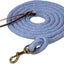 Weaver Leather UV-Resistant Poly Cowboy Lead Rope with Swivel Snap & Leather Popper - 5/8" x 10' - Light Purple/Light Blue/Light Green