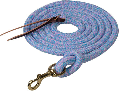 Weaver Leather Poly Cowboy Lead with Snap, 5/8" x 10', Light Purple/Light Blue/Light Green (Sell out)