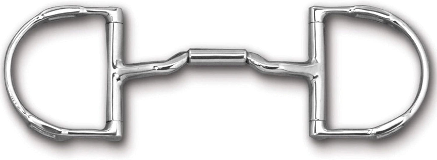 Myler 4 1/2" English Pony Dee with Hooks with Stainless Steel Mullen Barrel Low Port 89 - 22063 - Hooves and Paws