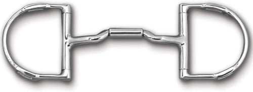 Myler 4 1/2" English Pony Dee with Hooks with Stainless Steel Mullen Barrel Low Port 89 - 22063 - Hooves and Paws