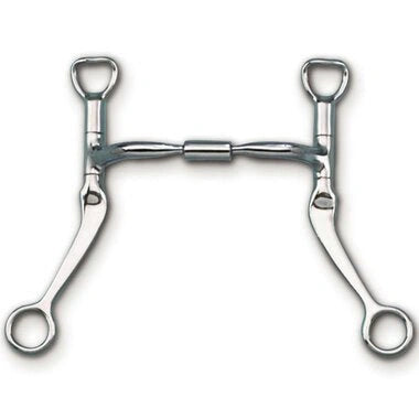 Myler Flat Shank With Sweet Iron Comfort Snaffle Wide Barrel 5 Inch Mouth Copper Inlay Mb 02 - Hooves and Paws