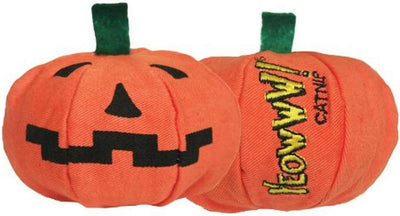 Yeowww! Organic Cat Nip Halloween Pumpkin Leaf Flower Filled Toy - Hooves and Paws