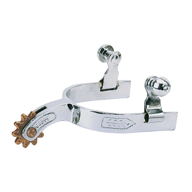 Weaver Leather Spur,Copper Plated Youth, 1 1/4''Shank, 1/2'' Band - Hooves and Paws