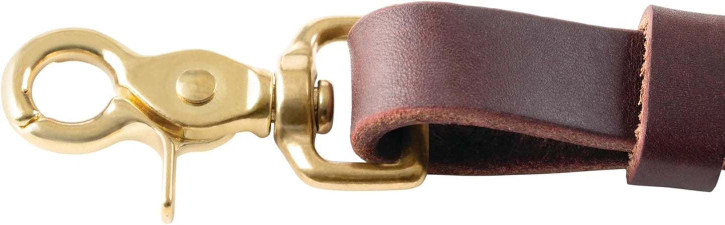 Weaver Leather Hermann Oak Russet Harness Leather Round Roper Reins - 3/4" x 8' with Solid Brass Snap