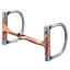 Weaver Leather Bit,Stainless Steel Dee 5'' Copper, 2 7/8'' Ring - Hooves and Paws