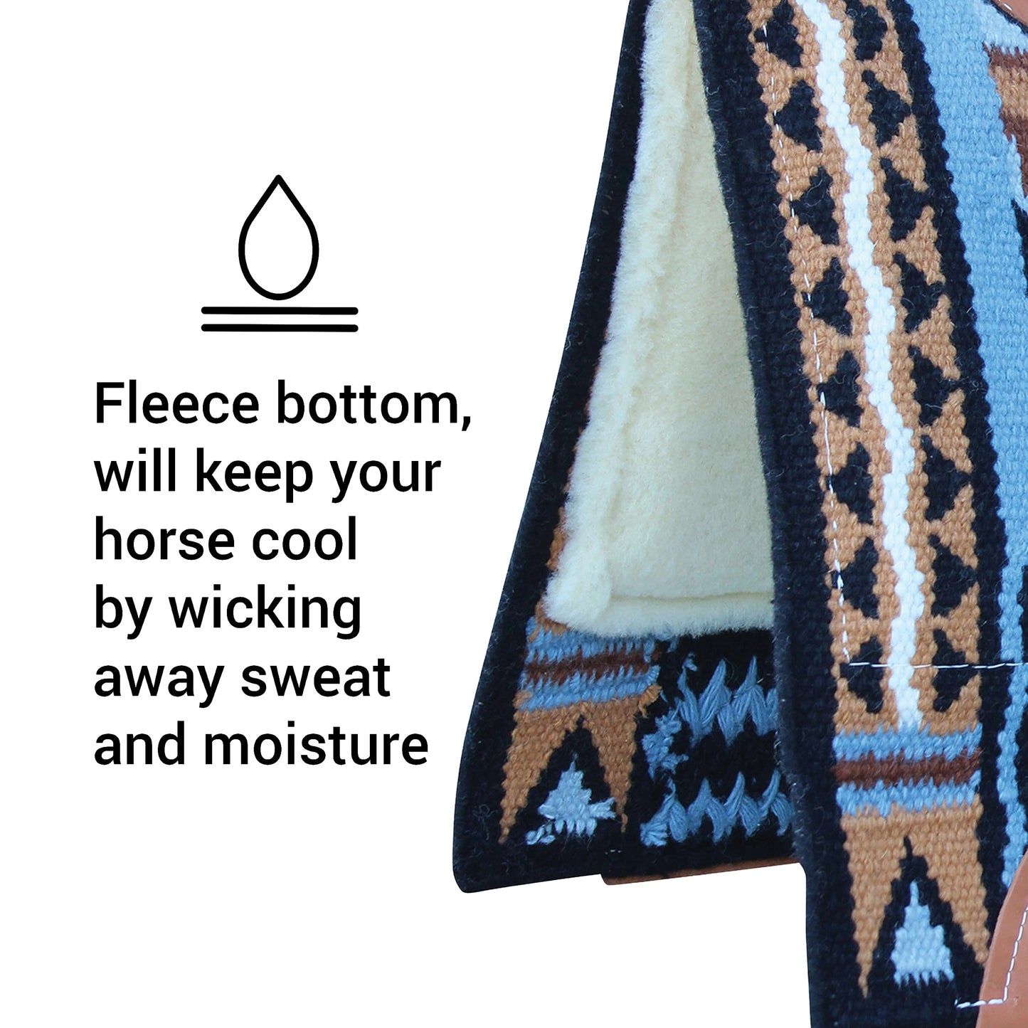 Professional's Choice Good Medicine Comfort-Fit SMX Air Ride Pad New Zealand Wool with Leather Reinforced Spine and Wither