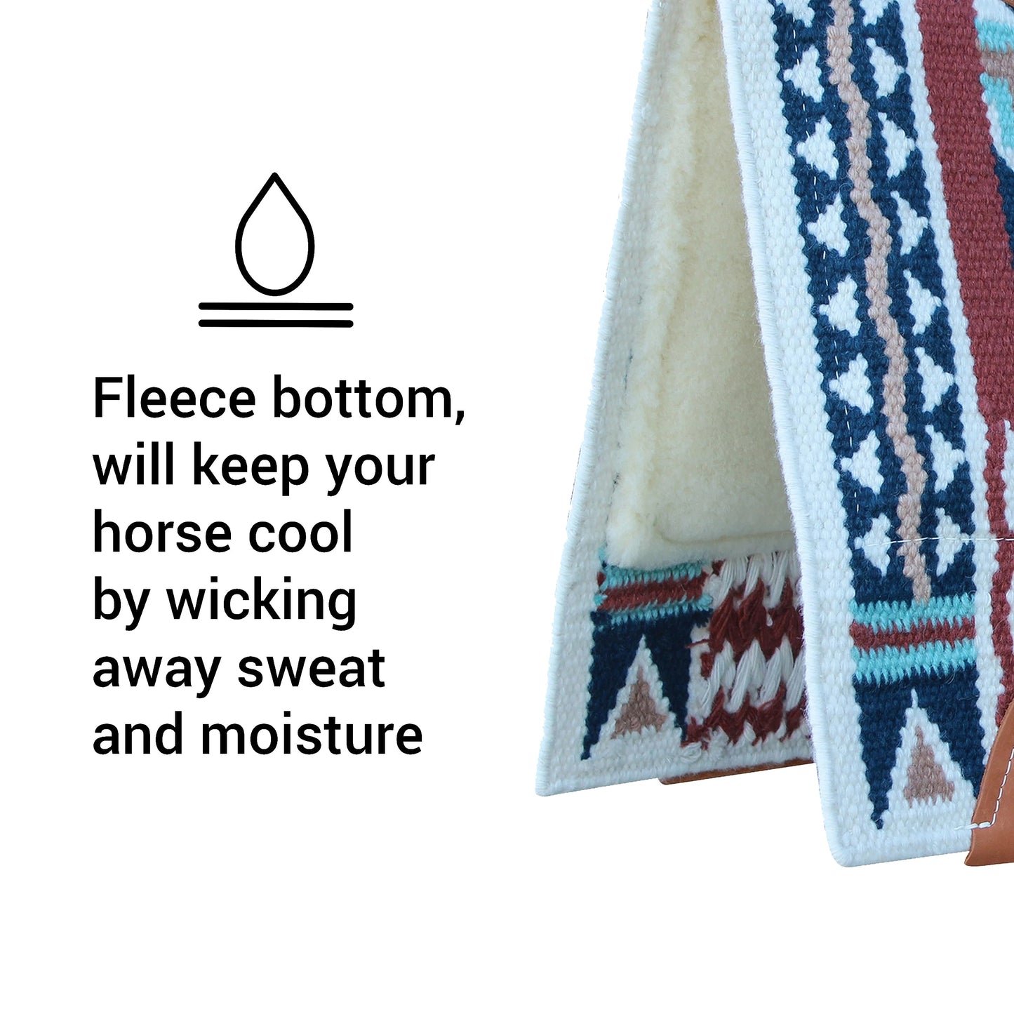 Professional's Choice Good Medicine Comfort-Fit SMX Air Ride Pad New Zealand Wool with Leather Reinforced Spine and Wither