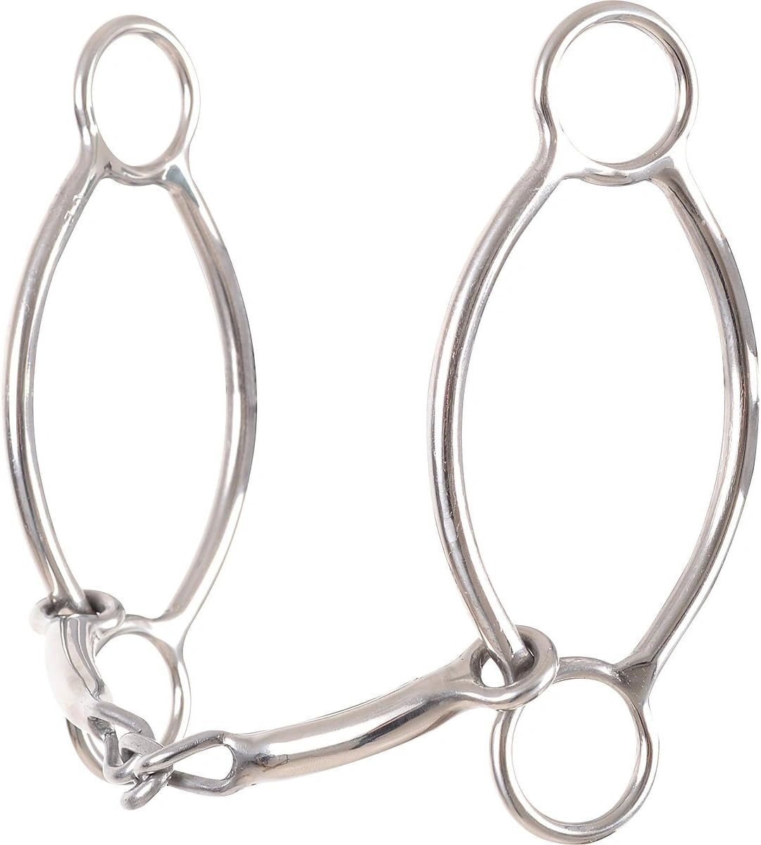 Classic Equine Simplicity Bit - 5" Thick Bar Chain Short Shank Gag Horse Bit for Barrel Racing