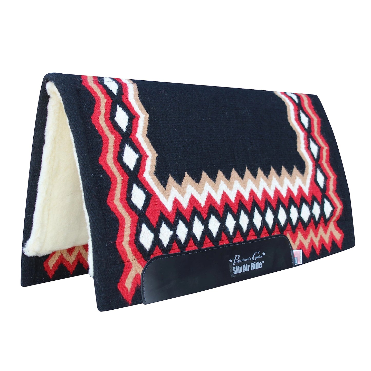 Professional's Choice SMX Heavy Duty Air Ride Shilloh Saddle Pad | 3/4" Breathable Core | 34" x 36" | Hand Woven 100% Navajo Wool 34" x 36"