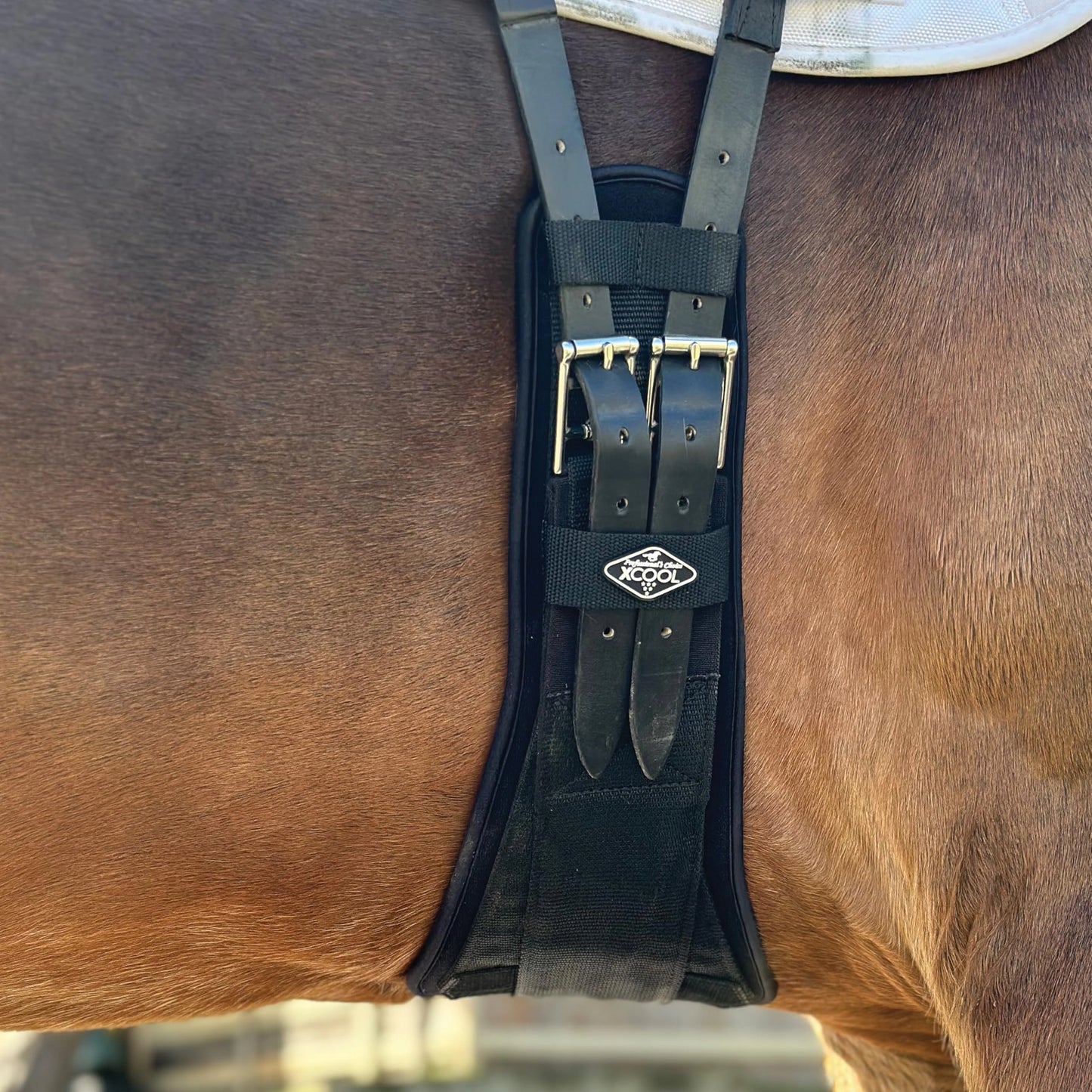 Professional's Choice 2XCOOL Dressage Girth | Cooling Minerals Infused in Liner | V-Shaped Design for Pressure Distribution | Honeycomb Silicone Soft Grip
