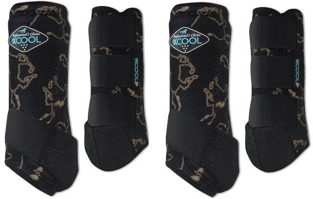 Professional's Choice Sports Medicine 2XCOOL Pattern Horse Equine Boots 4 - Pack - Hooves and Paws