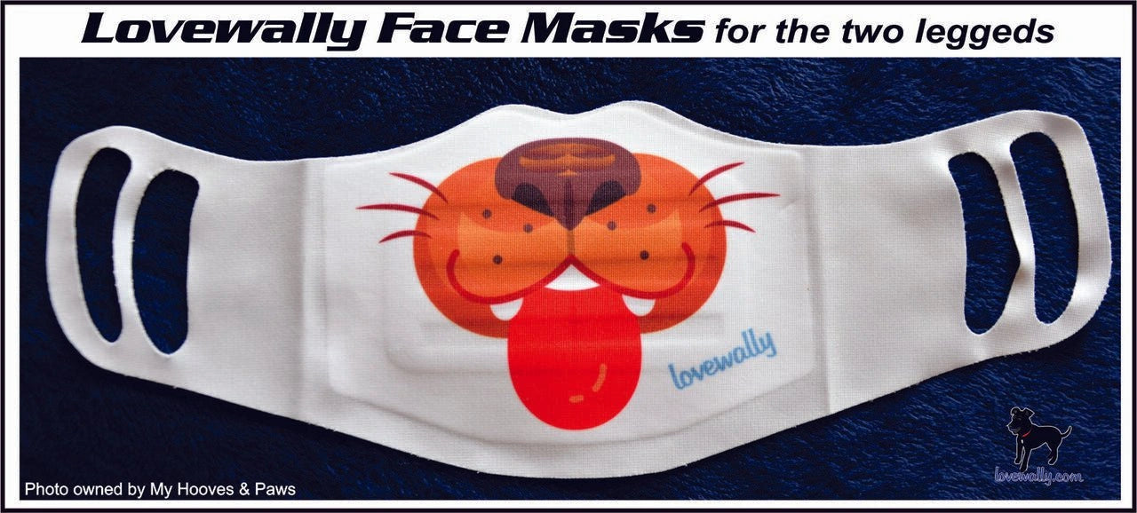 Lovewally Face Mask Nose Mouth Cover Safety Protection Adult Stretches Washable and Reusable - Hooves and Paws