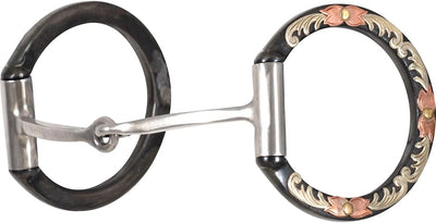 Classic Equine Floral Scroll D-Ring Bit: Enhance Horse Communication