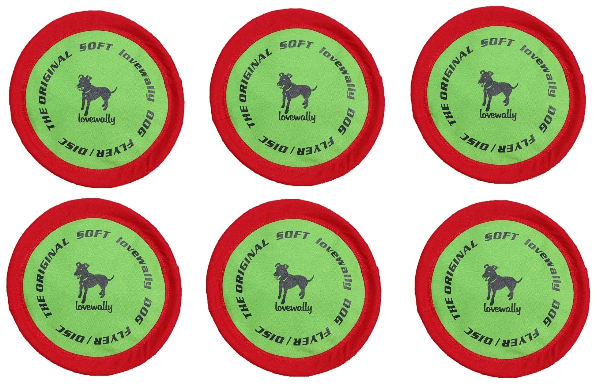 LoveWally The Original Soft Bite Floppy Disc Flyer Outdoor Adventure Gear Dog Toy - Hooves and Paws