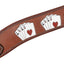Martin Saddlery Card Suit Breast Collar - 2-3/4 inch Chocolate Skirting Leather Hand-Painted