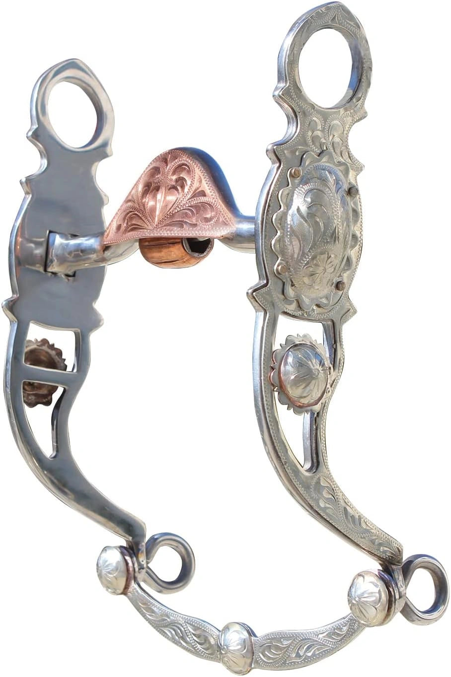 Professional's Choice PC Covered Cricket Roller Bit - Etched Copper-Covered Mouthpiece & Slobber Bar