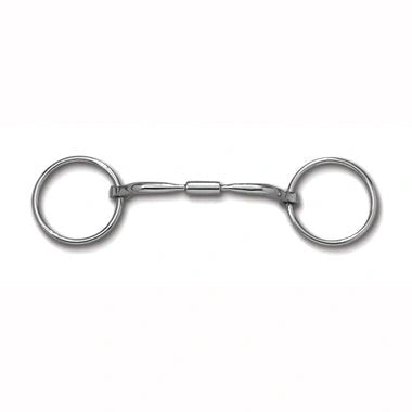 Myler Loose Ring With Sweet Iron Comfort Snaffle Wide Barrel 5 Inch Mouth Copper Inlay Mb 02 - Hooves and Paws