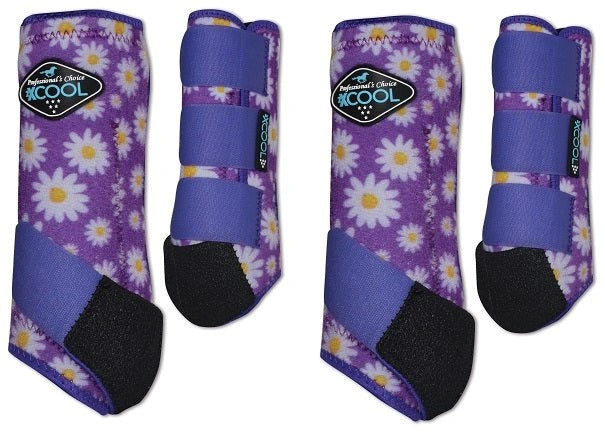 Professional's Choice Sports Medicine 2XCOOL Pattern Horse Equine Boots 4 - Pack - Hooves and Paws