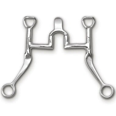 Myler Flat Shank With Sweet Iron Correctional Cathedral Port 5 Inch Mouth Curb Bit Stainless Steel Mb 29 - Hooves and Paws