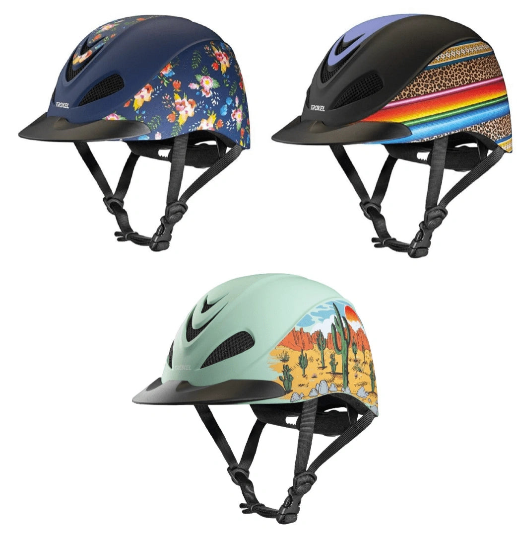 Troxel Riding Helmet Dynasty Horse Safety Low Profile Equine - Hooves and Paws