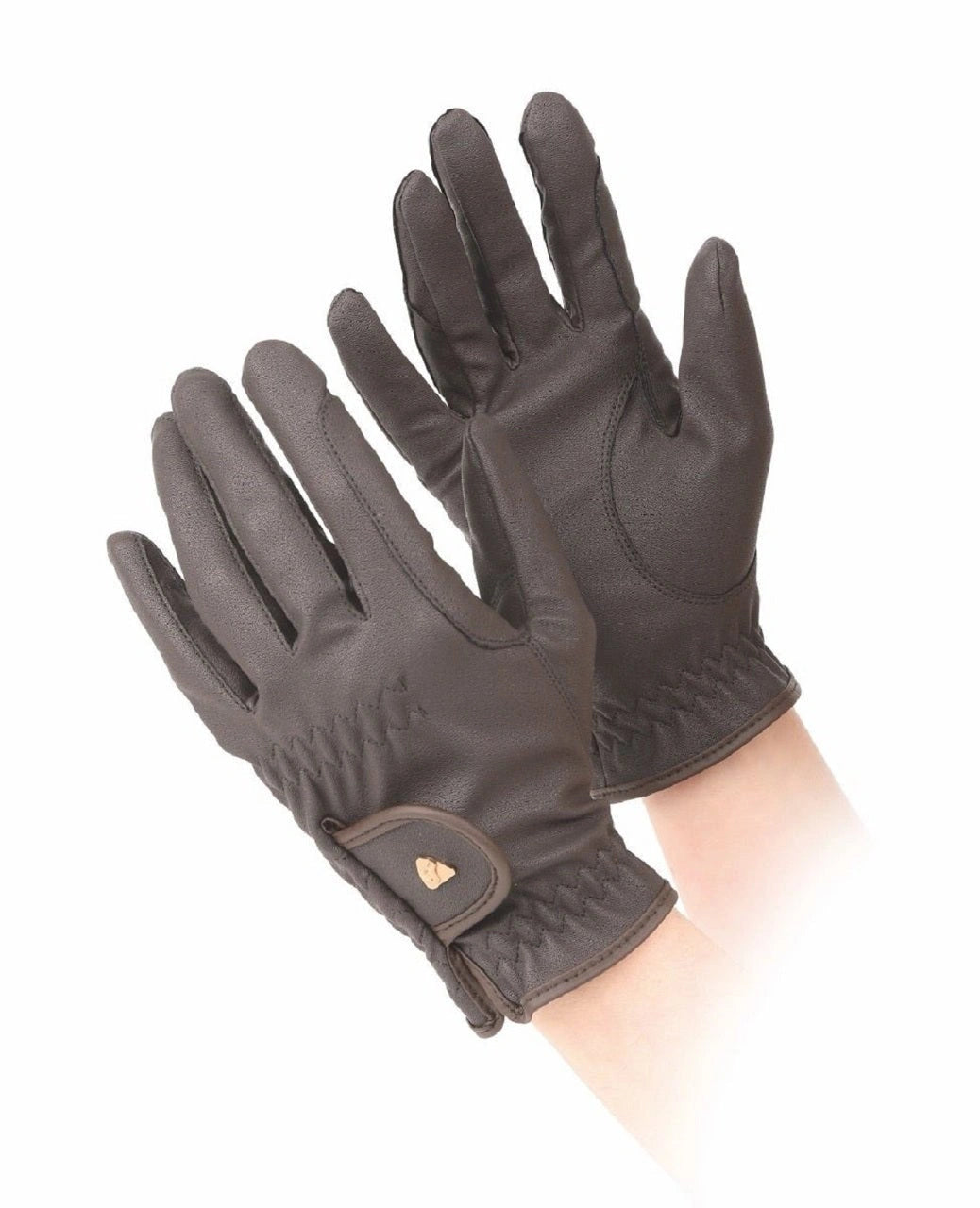 Shires Aubrion PU Riding Work Horse Riding Non - Slip Synthetic Leather Gloves - Hooves and Paws