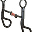 Weaver Leather All Purpose 3-Piece Snaffle Bit - 5" Mouth, Black Steel with Copper Inlay & Wire Center, 6" Loose Cheeks