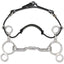 Myler 2 - Ring Combination Bit - 4 3/4" Shank With Sweet Iron Low Port Comfort Snaffle 4 3/4 Inch Mouth Copper Inlay Mb 04 - Hooves and Paws