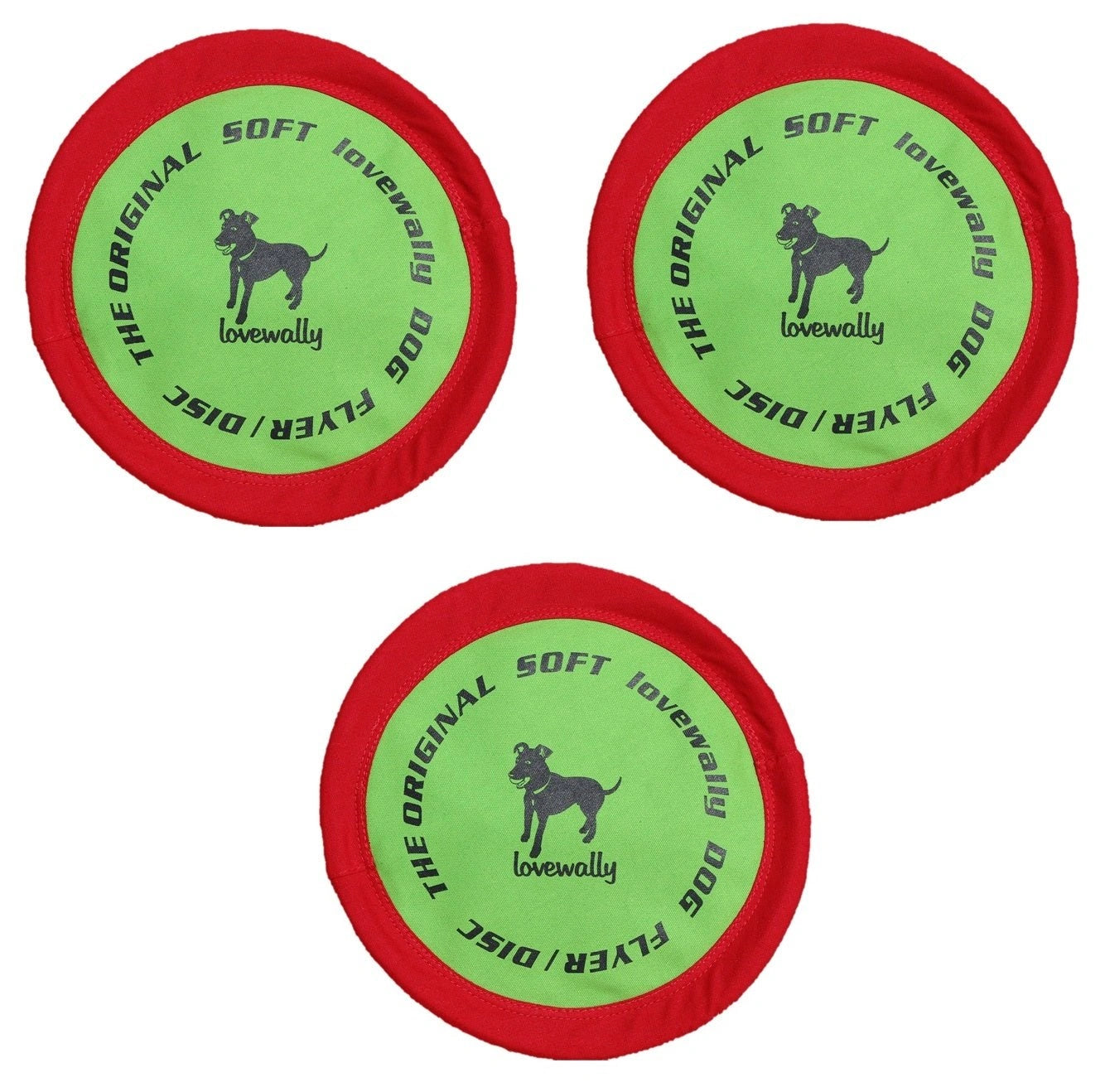 LoveWally The Original Soft Bite Floppy Disc Flyer Outdoor Adventure Gear Dog Toy - Hooves and Paws