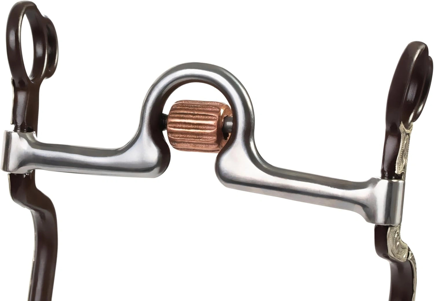 Weaver Leather 5" Sweet Iron Ported Mouth Bit with Copper Cricket - 7" S-Shank German Silver Trim