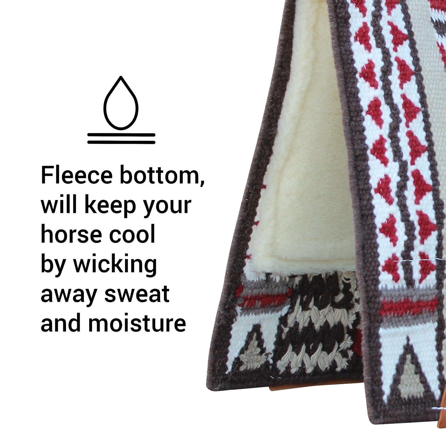 Professional's Choice Good Medicine Comfort-Fit SMX Air Ride Pad New Zealand Wool with Leather Reinforced Spine and Wither