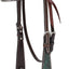 Weaver Leather Carved Turquoise Browband Headstall – Dark Oil