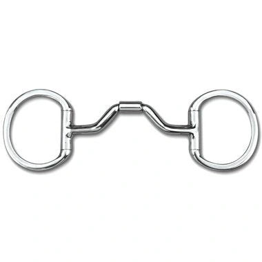 Myler Eggbutt Snaffle Without Hooks With Stainless Steel Ported Barrel 5 Inch Mouth Copper Inlay Mb 33 - Hooves and Paws